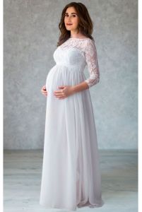 Белое платье для беременных фото