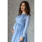Коктейльное платье для беременных голубое - модель 2