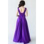 Фиолетовое вечернее платье атласное - модель 3
