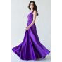 Фиолетовое вечернее платье атласное - модель 4