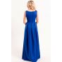 Вечернее платье с декольте синее - модель 3