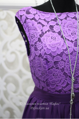 Фиолетовое платье с кружевом в Киеве - Фото 2