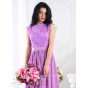 Фиолетовое платье с кружевом - модель 6