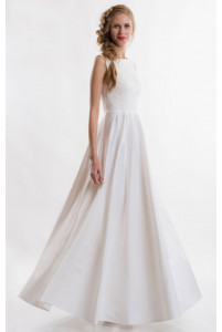 Свадебное платье с ажурным верхом фото