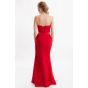 Красное вечернее платье русалка - модель 3