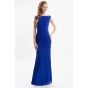 Синее вечернее платье русалка - модель 1