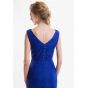 Синее вечернее платье русалка - модель 4