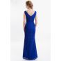 Синее вечернее платье русалка - модель 3