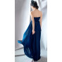 Длинное синее платье с камнями - модель 2