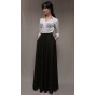 Черная длинная юбка с карманами - модель 2